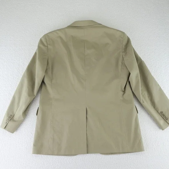 Brooks Brothers Brookscool Poplin Sport Coat Blazer‎ Suit Jacket 43R Khaki Beige